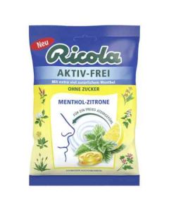 Ricola Aktiv-Frei Menthol-Zitrone ohne Zucker 75 g