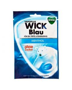 Wick Blau Menthol ohne Zucker 72 g